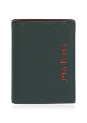 Marni Mending logo bifold wallet - Green