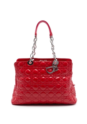 Christian Dior Pre-Owned 2013 Large Patent Cannage Soft Zipped Lady Dior Shopping tote bag - Red