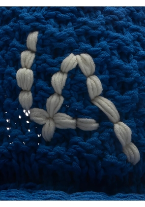 Maison MIHARA YASUHIRO crochet-knit cap - Blue