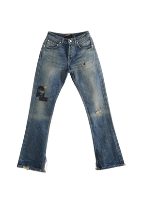 Enfants Riches Déprimés patch-detail distressed jeans - Blue