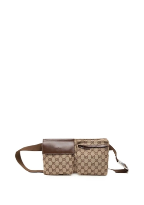 Gucci Pre-Owned 2000-2015 GG Canvas Double Pocket belt bag - Neutrals