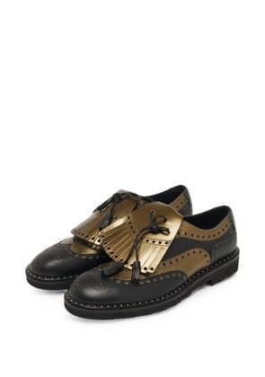 Dolce & Gabbana Pre-Owned fringed-detailing brogues - Black