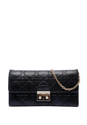 Christian Dior Pre-Owned 2015 Lambskin Cannage Miss Dior Promenade Wallet on Chain crossbody bag - Black