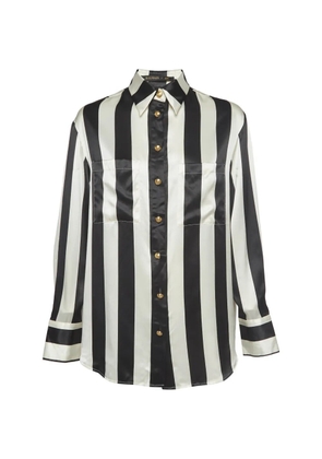 Balmain Pre-Owned x H&M striped satin shirt - Black