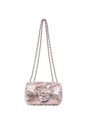 CHANEL Pre-Owned 2015-2016 Classic Flap sequin-embellished mini shoulder bag - Pink