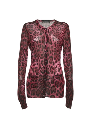 Dolce & Gabbana Pre-Owned leopard-print cardigan - Pink