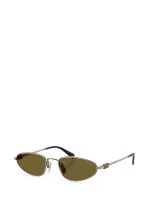 Miu Miu Eyewear logo-engraved sunglasses - Gold