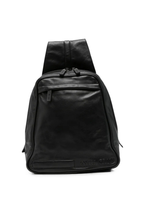 Miu Miu Pre-Owned 2000s logo-embossed backpack - Black