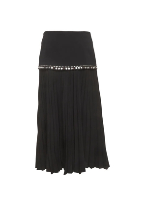 SANDRO black midi skirt