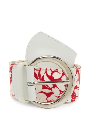 Burberry Pre-Owned floral-print buckle belt - Red
