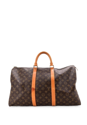 Louis Vuitton Pre-Owned Keepall Bag Monogram Canvas 50 travel bag - Brown