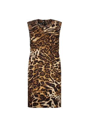 Boutique Moschino animal-print sleeveless mini dress - Brown