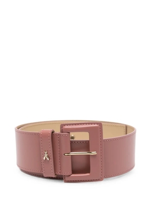 Patrizia Pepe Fly-plaque leather belt - Pink