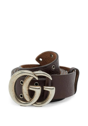 Gucci Pre-Owned studded GG buckle belt - Brown