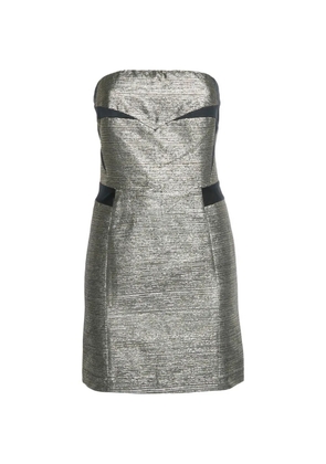 See by Chloé strapless metallic-satin mini dress - Gold