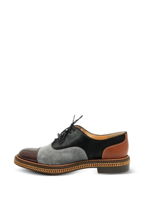 Christian Louboutin Pre-Owned calf-hair and patent leather oxford shoes - Grey