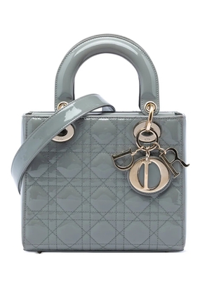 Christian Dior Pre-Owned 2020 Small Patent Cannage Lady Dior satchel - Grey