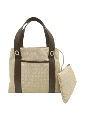 Bvlgari Pre-Owned 2010-2026 Canvas Logomania tote bag - Neutrals