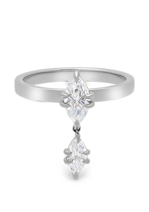 Jewels Aficionado Celestial Drop diamond ring - Silver