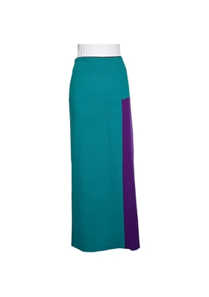 Roksanda colorblock wool maxi skirt - Blue