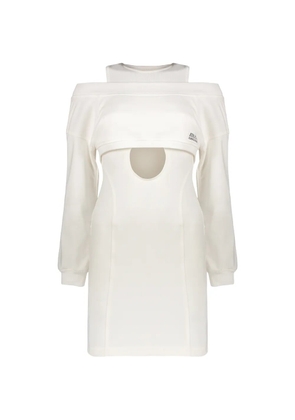 Alberta Ferretti cut-out layered mini dress - Neutrals