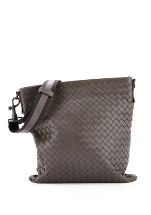 Bottega Veneta Pre-Owned Flat Messenger Bag Intrecciato Nappa Medium crossbody bag - Grey