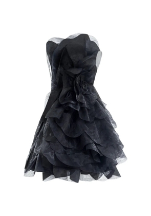 Gemy Maalouf strapless ruffled mini dress - Black