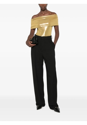 Norma Kamali off-shoulder bodysuit - Gold
