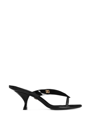 Dolce & Gabbana patent leather thong sandals - Black