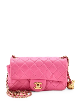 CHANEL Pre-Owned Pearl Crush Flap Bag Quilted Lambskin Mini crossbody bag - Pink