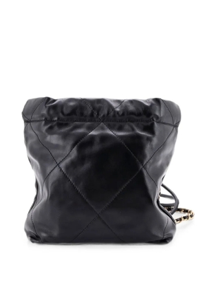 CHANEL Pre-Owned 22 Chain Hobo Quilted Calfskin Mini crossbody bag - Black