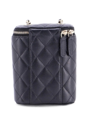 CHANEL Pre-Owned Vertical Classic Vanity Case with Chain Quilted Caviar Small shoulder bag - Black