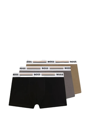 BOSS logo-waistband boxers (set of three) - Black