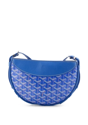 Goyard Pre-Owned Hirondelle Coated Canvas and Leather shoulder bag - Blue