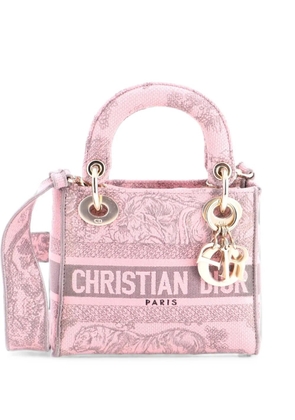 Christian Dior Pre-Owned Lady D-Lite Bag Embroidered Canvas Mini satchel - Grey