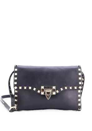 Valentino Garavani Pre-Owned Rockstud Flip Lock Flap Bag Leather Medium crossbody bag - Black
