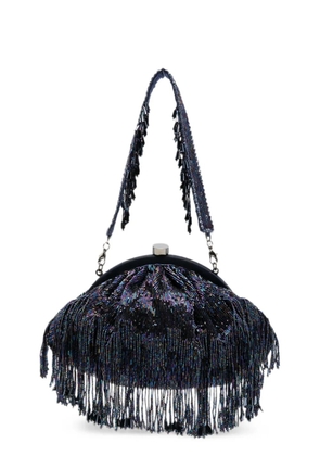 SLO_HAND_MADE Firante fringe-trimmed clutch bag - Blue