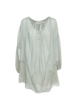 Stella McCartney Pre-Owned broderie anglaise mini tunic dress - Green