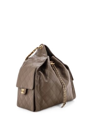 CHANEL Pre-Owned 25 Quilted Caviar Medium hobo bag - Brown