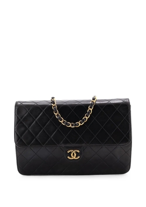 CHANEL Pre-Owned with Chain Quilted Leather Medium clutch bag - Black