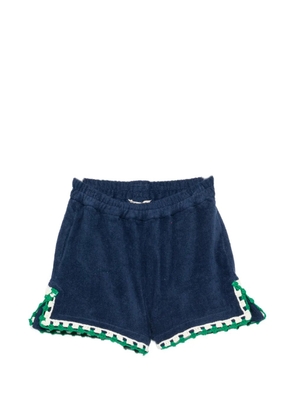 TERRY PUESTO Estate crochet-trim shorts - Blue
