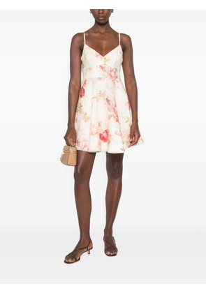 ZIMMERMANN floral-print flared dress - Neutrals