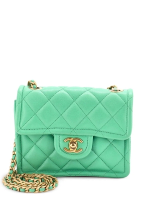 CHANEL Pre-Owned Sweet Classic Flap Bag Quilted Caviar Mini crossbody bag - Green