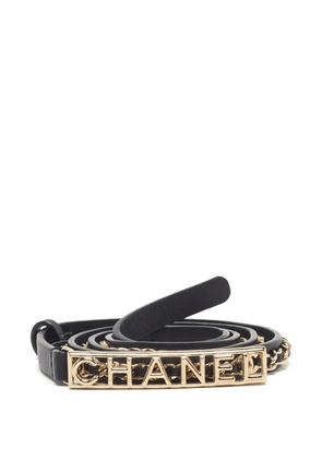 CHANEL Pre-Owned logo chain-link belt - Black