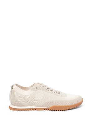 BOSS logo-embroidered knit sneakers - Neutrals