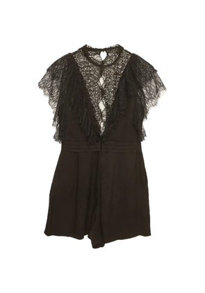 SANDRO lace-trim playsuit - Black