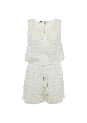 DVF Diane von Furstenberg laced playsuit - White