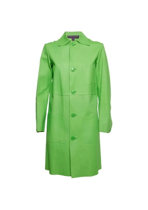 Ralph Lauren Vintage button-up leather coat - Green