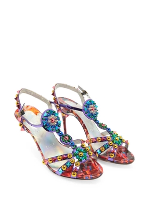 Christian Louboutin Pre-Owned Goldora embellished sandals - Purple