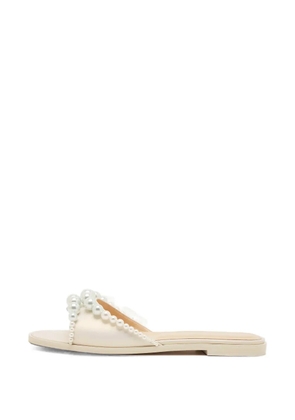 MACH & MACH Sirene pearl-embellished sandals - White